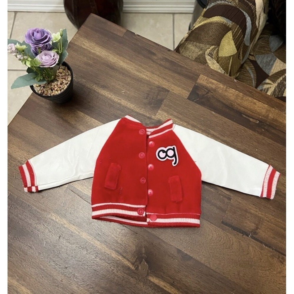 Our Generation Jacket Girl Doll Dolly Clothing, Letterman's Coat RED by Battat